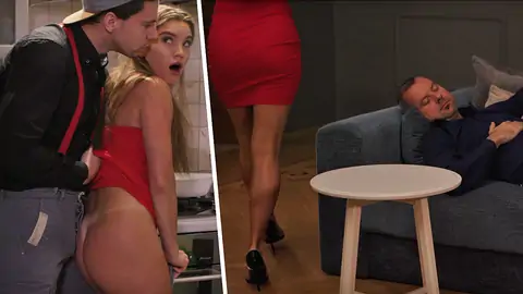 Russian female with lengthy hair and giant bootie gets humped